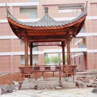 Pabellón de madera Unglazed del estilo chino de Quadrate