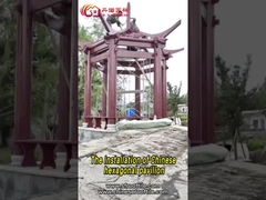 Pabellón chino de la cabina al aire libre del patio con madera anticorrosiva