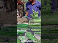 Superficie acristalada Decoración de figuras de tejas chinas antiguas