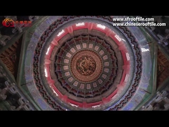 Tejas de techo de estilo chino de vidrio amarillo para templos