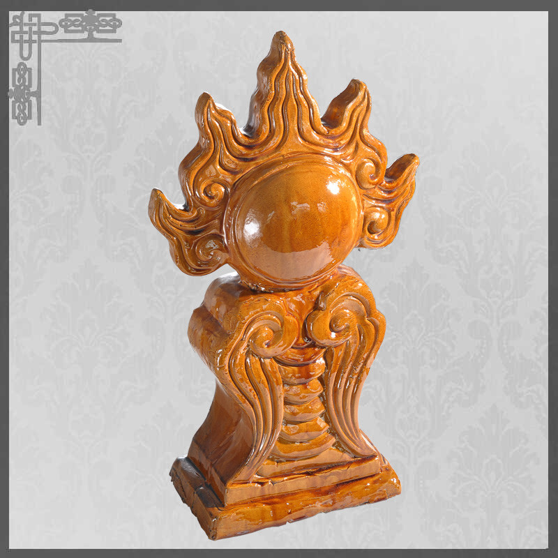 Decoración china Art Collection Customizable Size Color del tejado del Finial del tejado de la bola de fuego