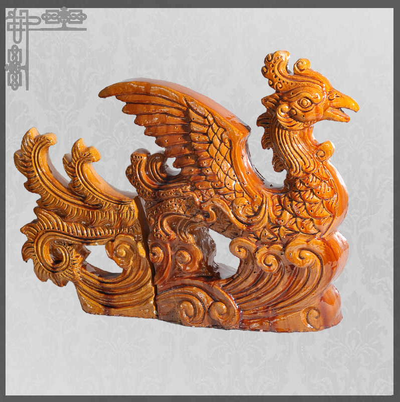 Animales chinos decorativos Phoenix del tejado de la prueba de Frost imperial para el templo
