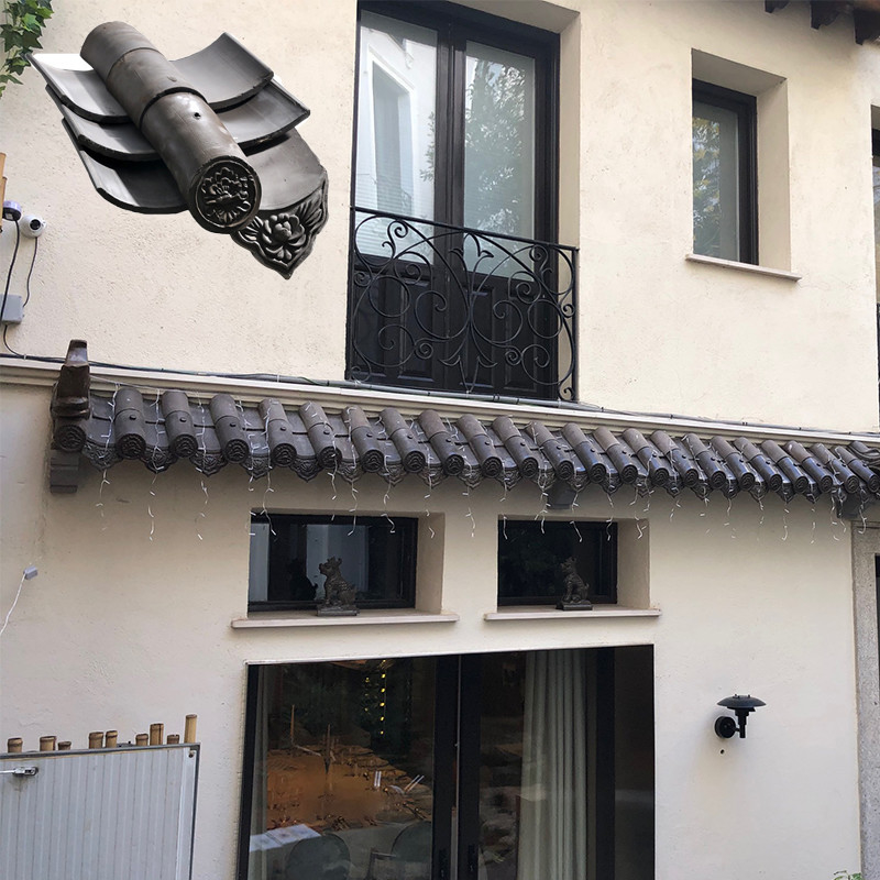 Tejas de arcilla china a prueba de calor Para proyectos de villas de complejo coreanos antiguos Decoración del patio
