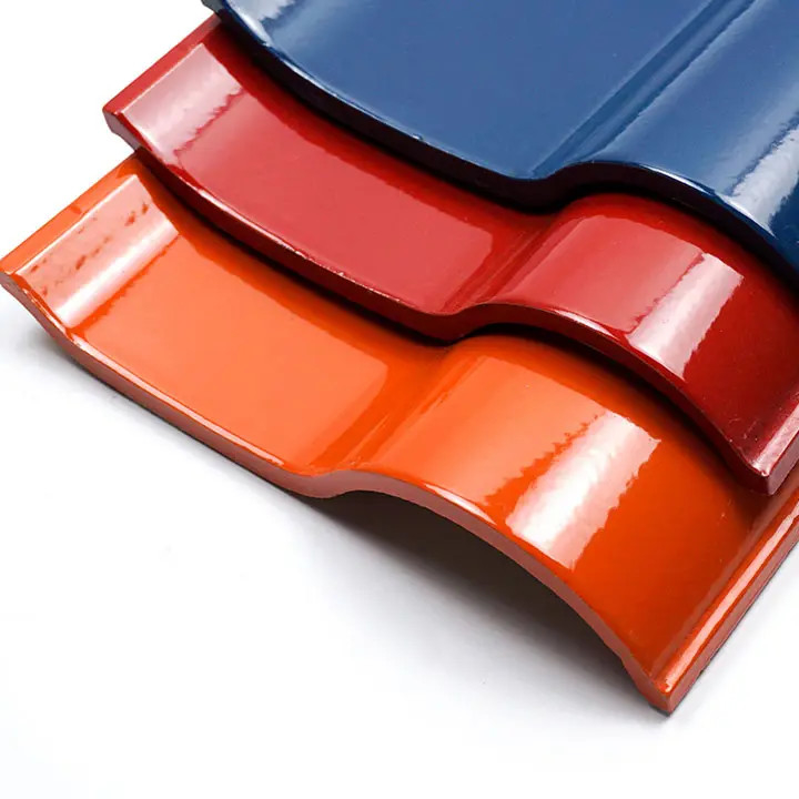 Tejas clásicas españolas de color personalizado con acristalamiento francés material de arcilla natural impermeable