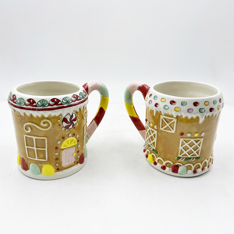 Exquisitos productos cerámicos personalizados Serie de Navidad Caramelos Jarrones de almacenamiento Creativos