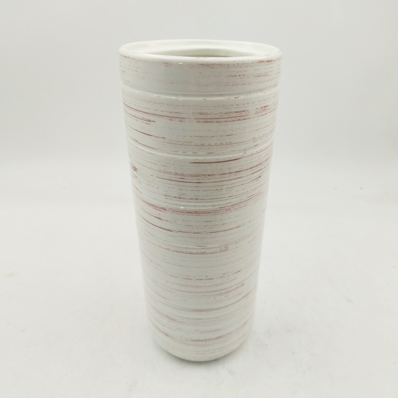 Decoración de granjas hecha a medida Vasos cerámicos de piedra pintados a mano Artesanía Vaso floral para decoración del hogar