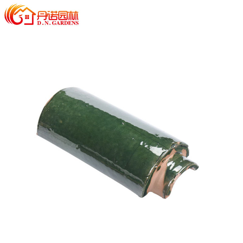 Techo cerámico de azulejo chino acristalado 180*180mm Vibrante verde acristalado resistente a la intemperie para techos de pagoda