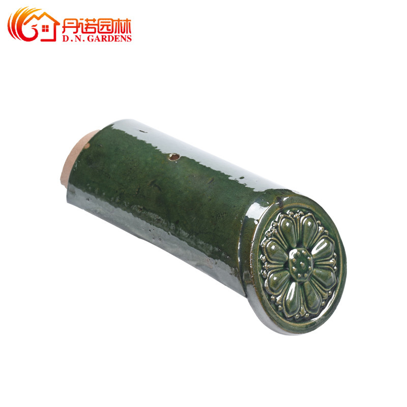 Techo cerámico de azulejo chino acristalado 180*180mm Vibrante verde acristalado resistente a la intemperie para techos de pagoda