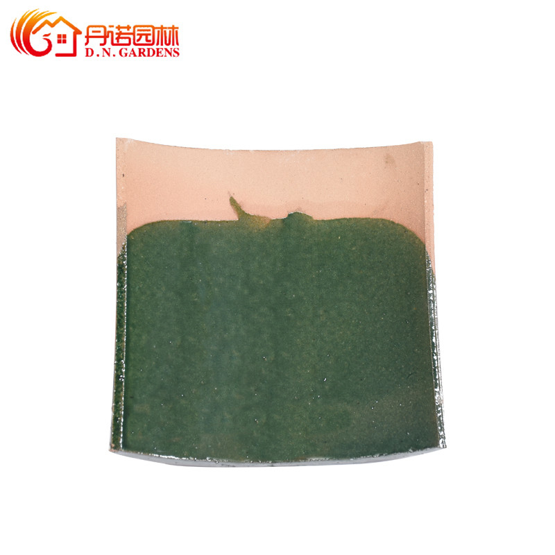 Techo cerámico de azulejo chino acristalado 180*180mm Vibrante verde acristalado resistente a la intemperie para techos de pagoda