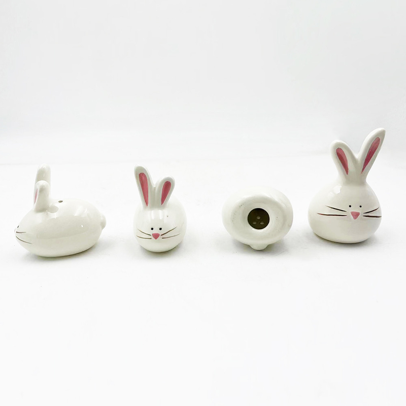 Conejitos de porcelana con estilo Estatuillas de conejos de cerámica Decoración de Pascua Regalo para diversos propósitos