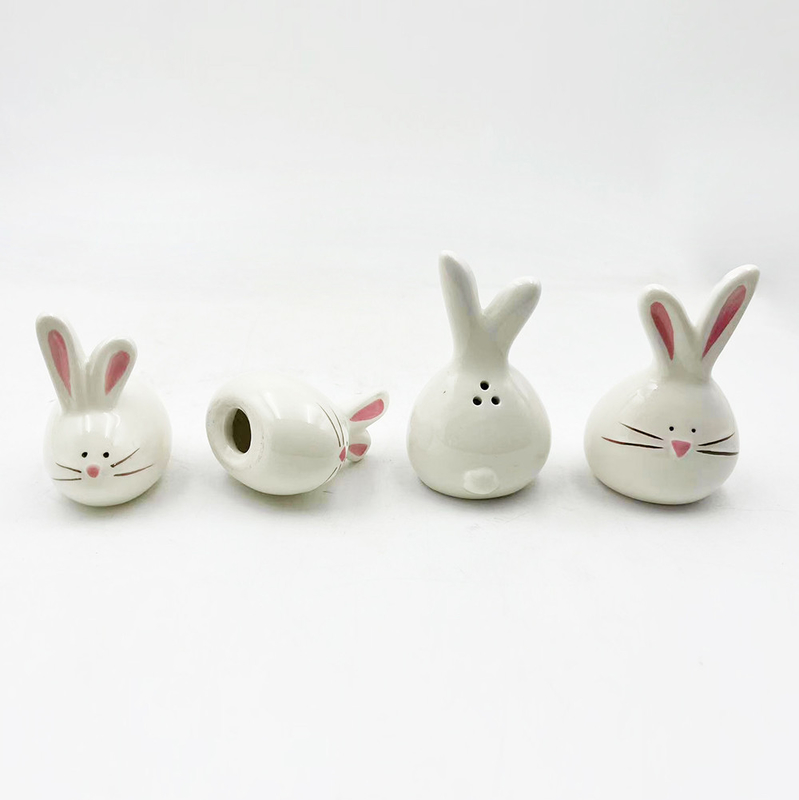 Conejitos de porcelana con estilo Estatuillas de conejos de cerámica Decoración de Pascua Regalo para diversos propósitos