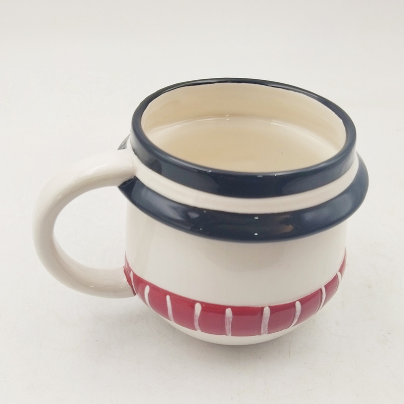 Tazas de Navidad de cerámica personalizadas con acabado brillante y diseño colorido