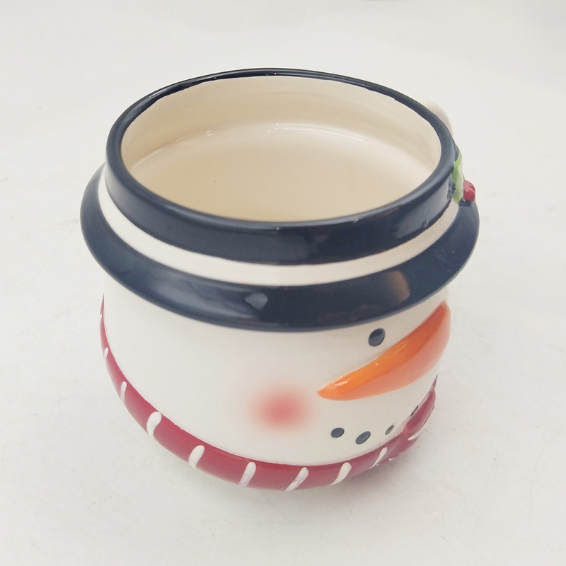 Tazas de Navidad de cerámica personalizadas con acabado brillante y diseño colorido