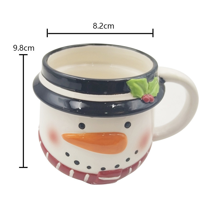 Tazas de Navidad de cerámica personalizadas con acabado brillante y diseño colorido