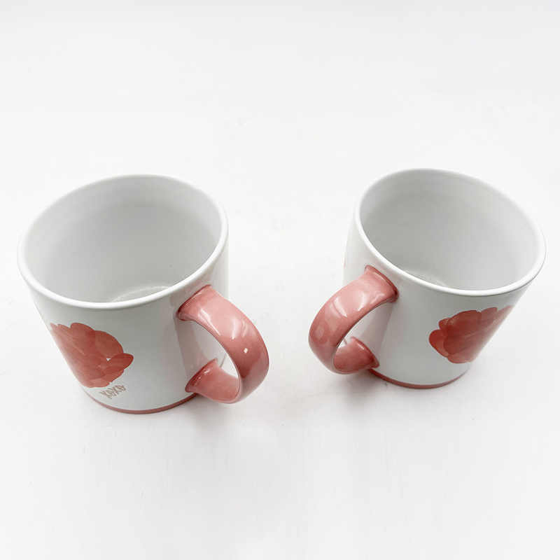 Día de San Valentín Corazón pintado Productos artesanales de cerámica Taza Regalo de pareja para casa y café
