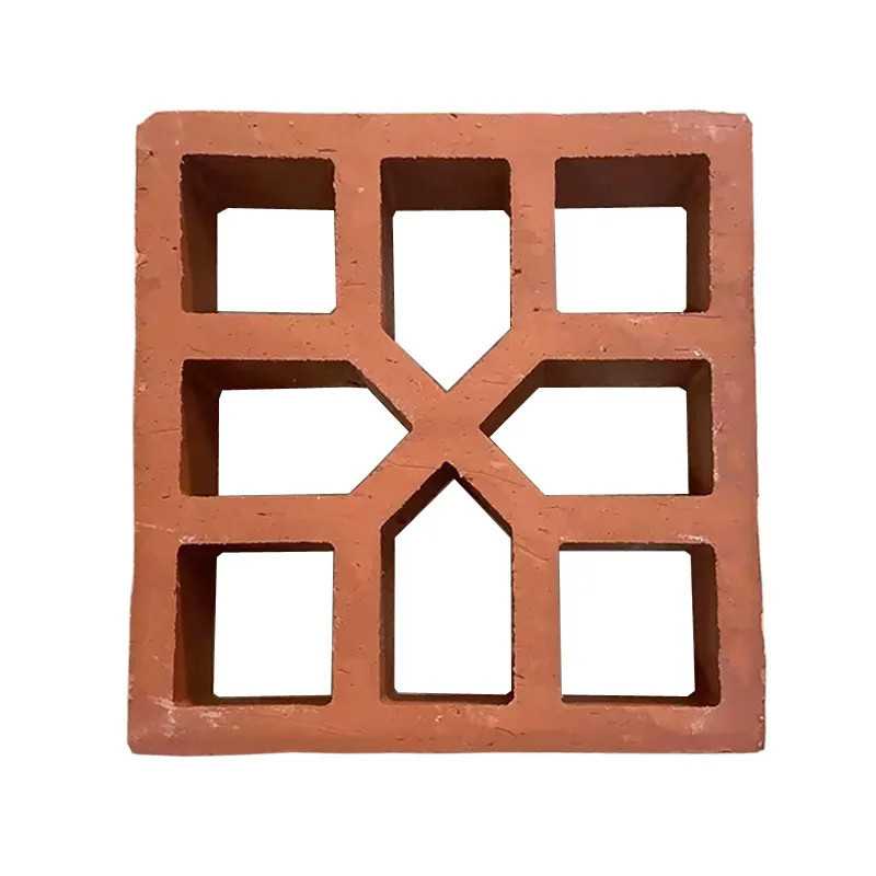 La fachada de terracota roja ladrillos de arcilla Bloque de brisa para la decoración de la casa