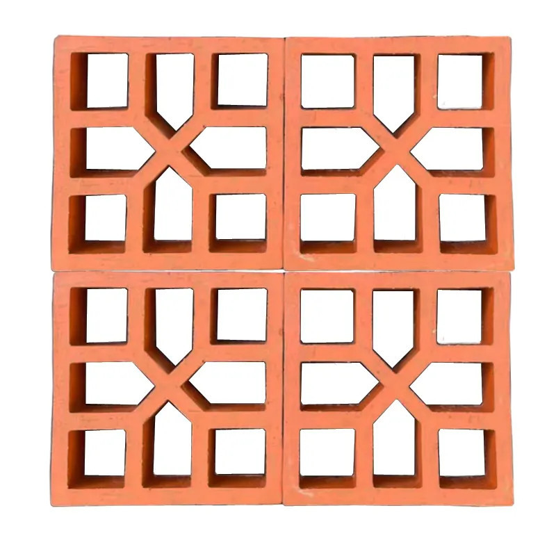 La fachada de terracota roja ladrillos de arcilla Bloque de brisa para la decoración de la casa