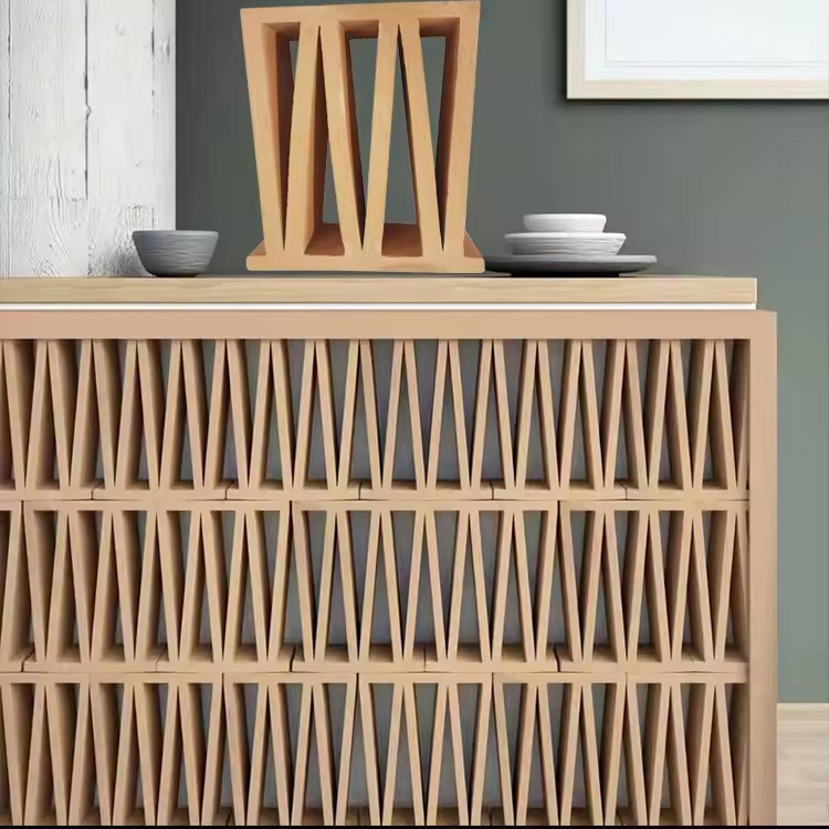 Pantalla de terracota Decorativa de forma de bloque de brisa ladrillos para techo y pared Diseño versátil