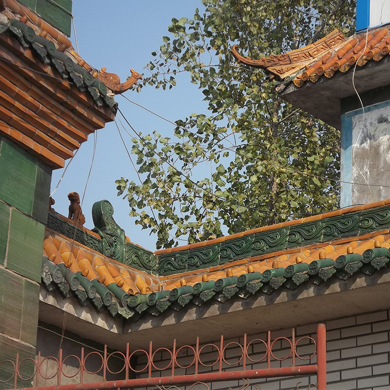 Tejas de techo de goteo de estilo antiguo chino para pabellón de jardín y edificios modernos en terracota