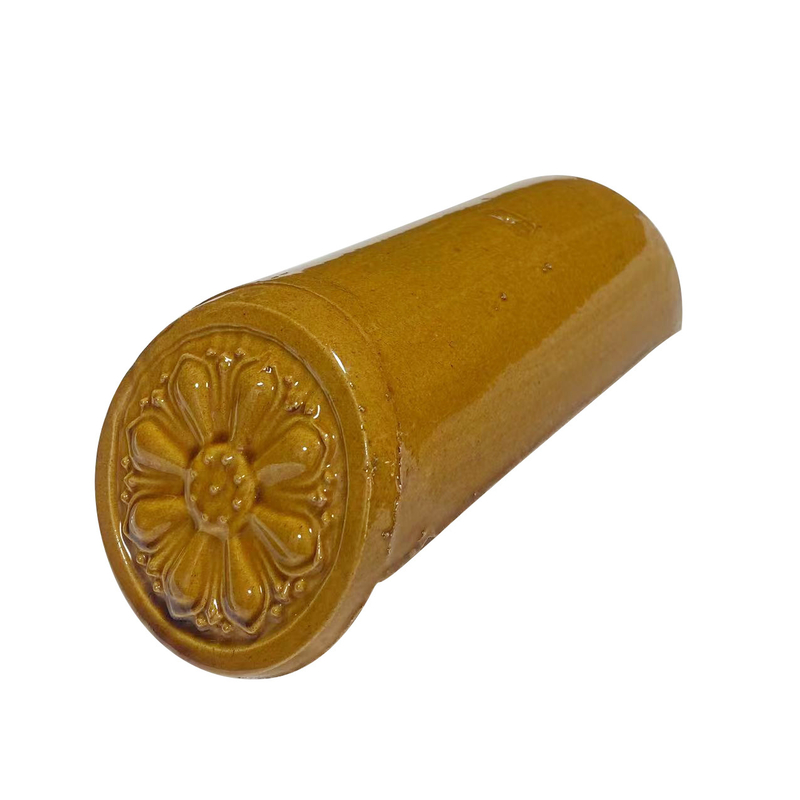 Techo chino de azulejos de vidrio elegante de vidrio amarillo duradero para el antiguo estilo imperial techos de diseño moderno