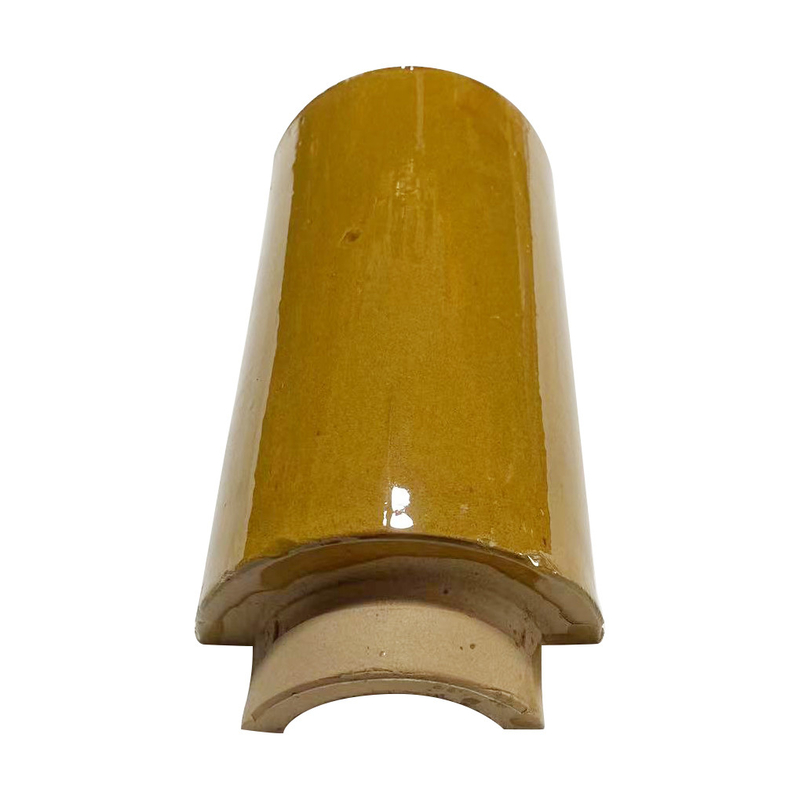 Techo chino de azulejos de vidrio elegante de vidrio amarillo duradero para el antiguo estilo imperial techos de diseño moderno