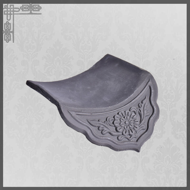 Artesanía de alta calidad China azulejos de techo de arcilla gris Diseño clásico Ideal para la arquitectura tradicional