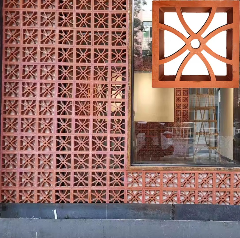 Material de construcción Bloque ventilado para paredes de ladrillo de terracota