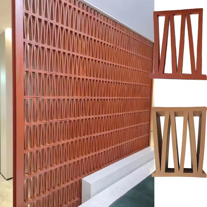 M patrón de estilo romano Edificio de pared carilla de brisa bloque de arcilla ladrillos de terracota huecos azulejos decorativos de pared