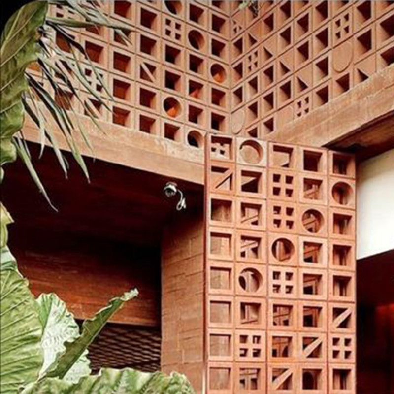 Tejas de pantalla de Hawaii Materiales de construcción de ladrillo de arcilla de alta calidad Brisa roja Bloque de construcción de ladrillos Entrega rápida