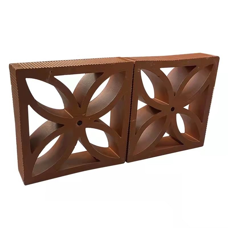 Ventilación de la pantalla de la brisa Bloque de materiales de construcción arcilla roja hecha en China fabricante ladrillos ladrillos de construcción