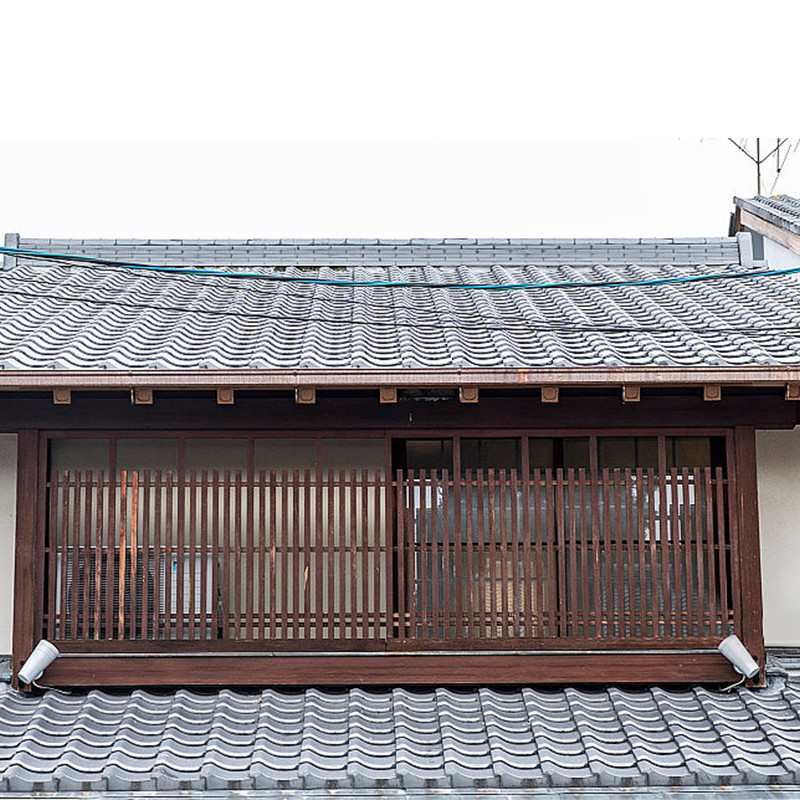 Auténtico techo japonés, azulejos de pizarra, techo natural, colores versátiles, mejora la arquitectura tradicional