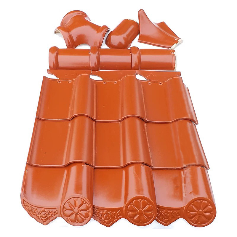 Techo de arcilla tejas de techo de la casa de tejas de tejas de cerámica moldura española S tejas para la venta fábrica china