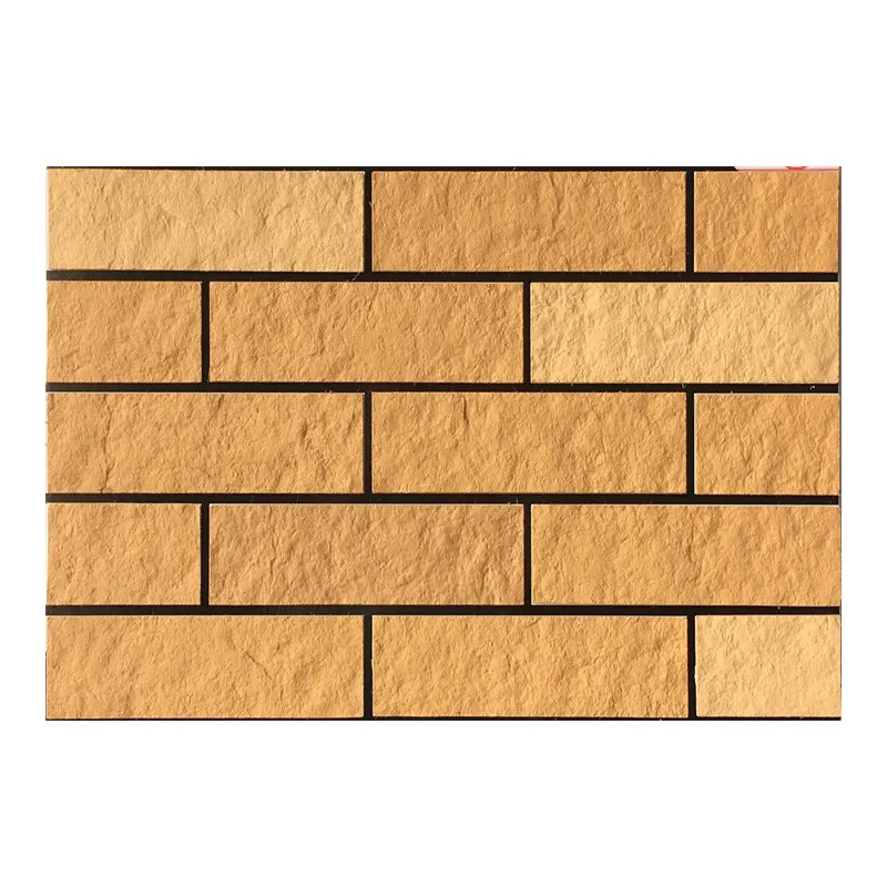 Clasico de ladrillo marrón aspecto flexible de piedra blando de pared de azulejos para la decoración de paredes exteriores de la escuela 3 mm delgada impermeable a fuego de piedra MCM