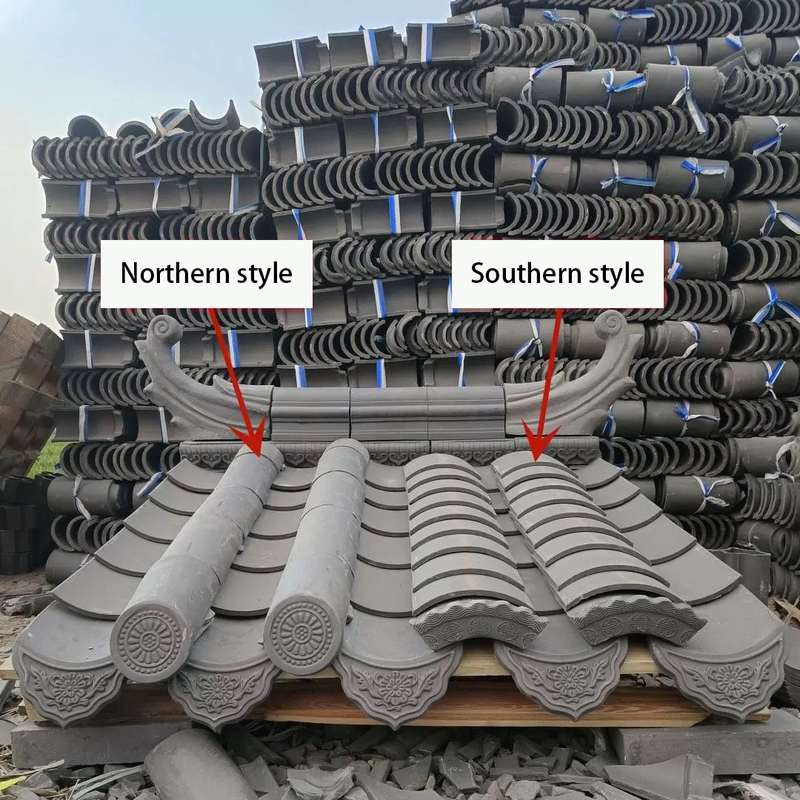 Los materiales de los azulejos para techos de los templos de arcilla gris china son de calidad superior para una protección duradera