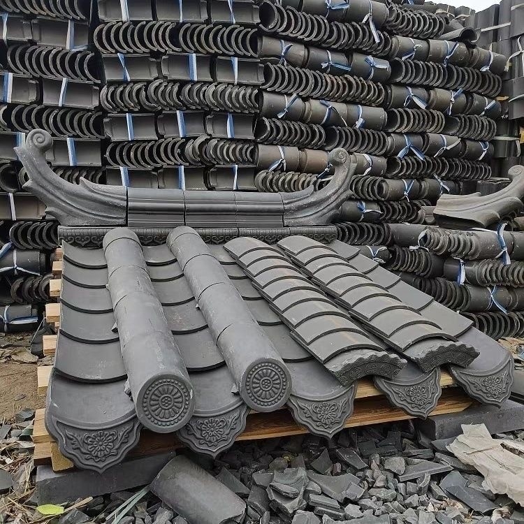 Los materiales de los azulejos para techos de los templos de arcilla gris china son de calidad superior para una protección duradera