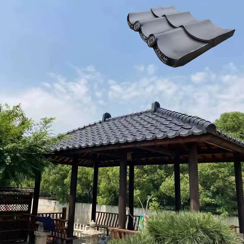 Tejas japonesas Sangawara porcelana acristalada para techos decorativos al aire libre