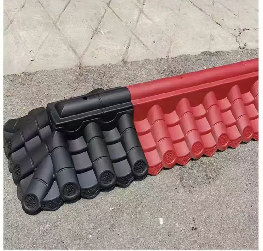 Los techos tradicionales de China PVC hojas de techo de plástico de la cubierta de la esquina de la decoración para la puerta de la pared