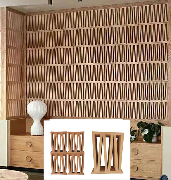 Matt Superficie de terracota Bloques de brisa paneles para ladrillos de arcilla amarillo en forma de M y azulejos de pantalla de viento
