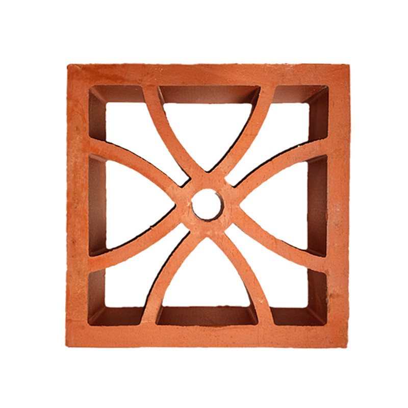 800 Centigrados aislamiento térmico de terracota roja vista de brisa de arcilla Bloque de construcción para decoración moderna vista de pared exterior