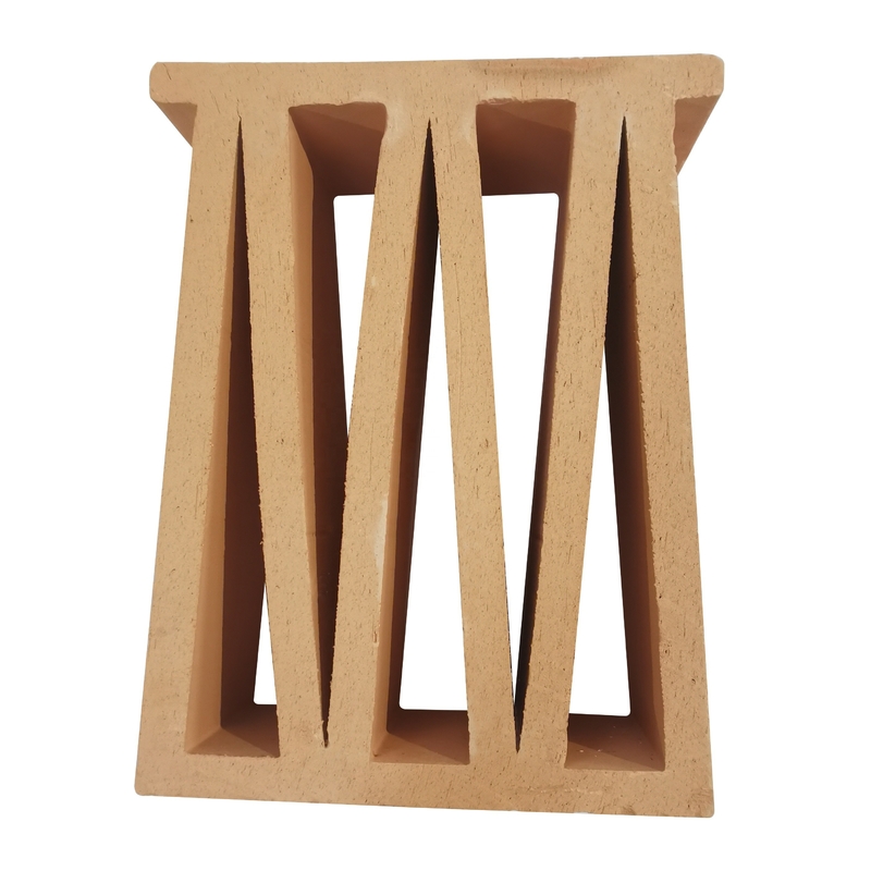 Matt Superficie de terracota Bloques de brisa paneles para ladrillos de arcilla amarillo en forma de M y azulejos de pantalla de viento