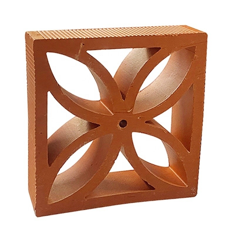 ladrillos de fuego de terracota perforados rojos estilo tradicional chino ventana decorativa ladrillo hueco