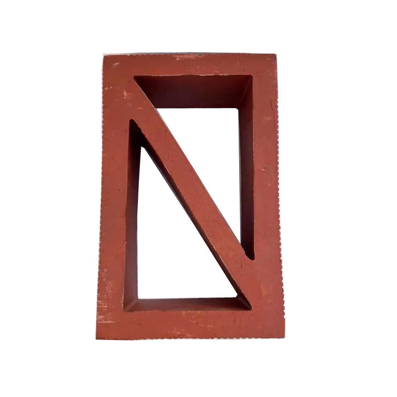 Bloques decorativos rectangulares de ladrillo de arcilla hueco rojo de terracota para paredes de jardín aislamiento térmico 800 grados centígrados asequible