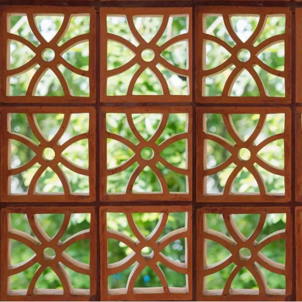ladrillos de fuego de terracota perforados rojos estilo tradicional chino ventana decorativa ladrillo hueco