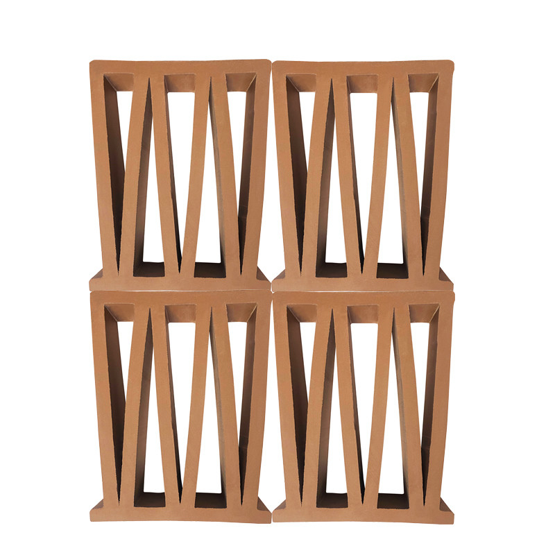 Bloque de viento de terracota Molde de forma M Panel de pared interior Decorativo ladrillos de fuego para diseño de decoración perforada exterior