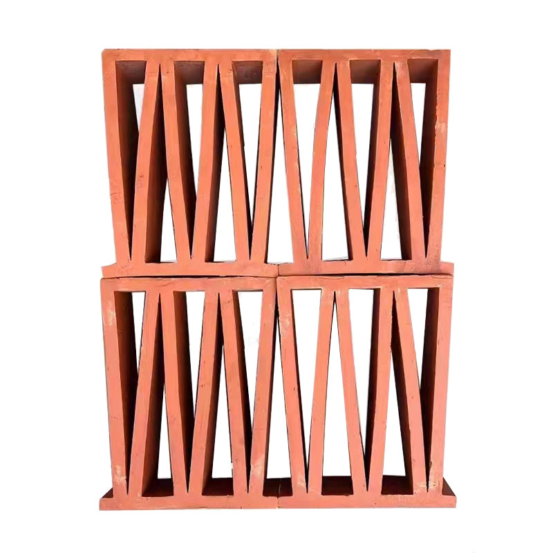 Bloque de viento de terracota Molde de forma M Panel de pared interior Decorativo ladrillos de fuego para diseño de decoración perforada exterior