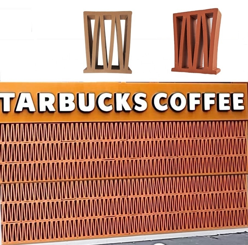 Técnica de Matt Superficie Sinterizada Bloques de pared de ladrillo decorativos para ventilación en cafetería y restaurante chino diseño de interiores