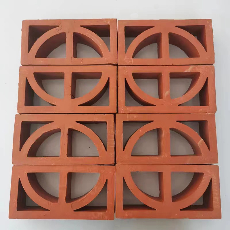 Tamaño común 240*120*60mm ladrillos de arcilla de fuego hechos a mano baldosas de ventilación aislamiento térmico hasta 800 °C para fachada de paneles de jardín