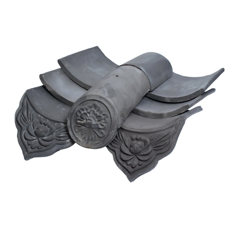 Tejas de techo de arcilla de templos tradicionales chinos Accesorios 6% Absorción de agua para el material de construcción tradicional