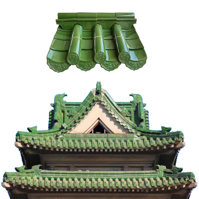 Tejas vidriadas chinas antiguas auténticas de estilo asiático para tejados de restaurantes, hoteles y templos