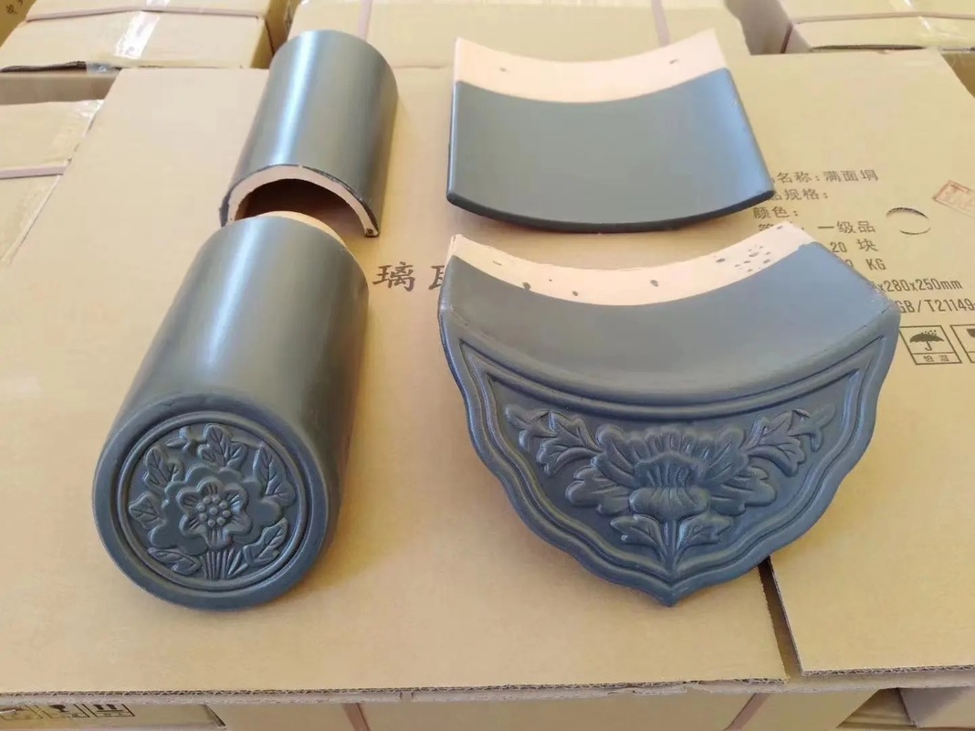 Casas tradicionales chinas azulejos de techo de arcilla acristalada gris para cubiertas de tiendas de hoteles y restaurantes